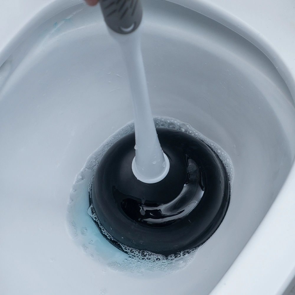 Press the toilet pump to open the toilet