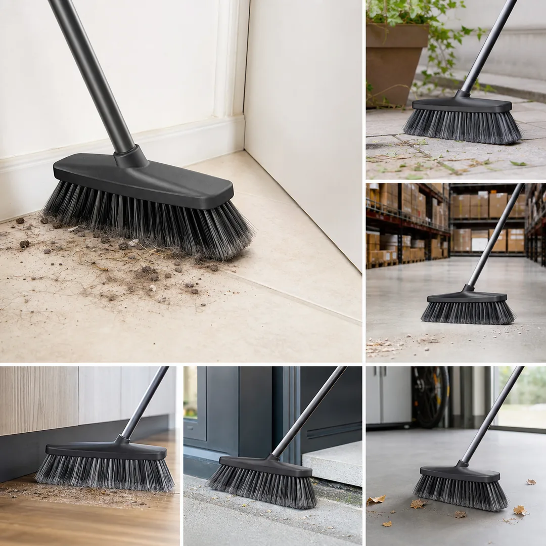 Broom corner and detail sweeping for wholesale cleaning tool buyers