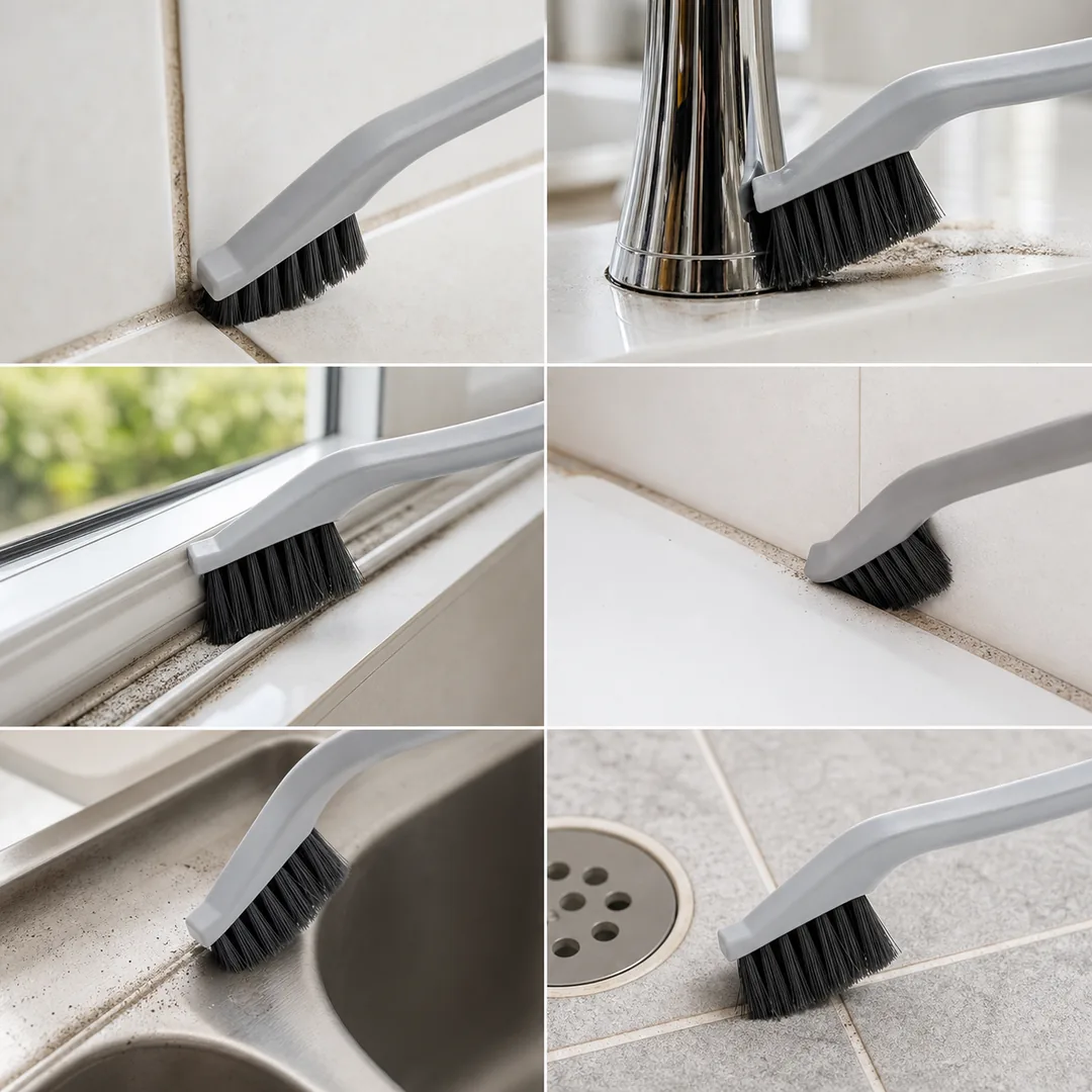 Fine Seam Brush kitchen and bathroom detail cleaning for wholesale cleaning tool buyers